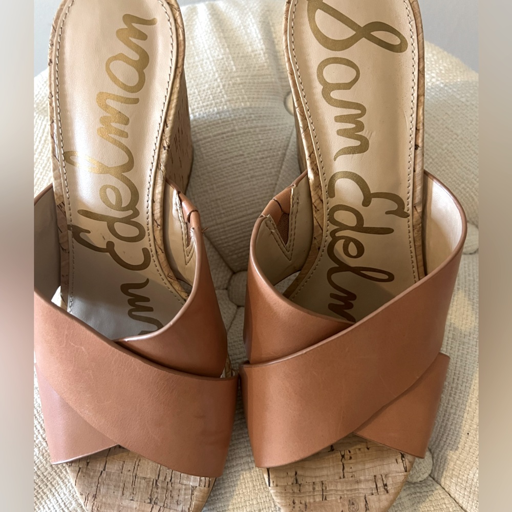 Sam Edelman Tan Wedge Sandals